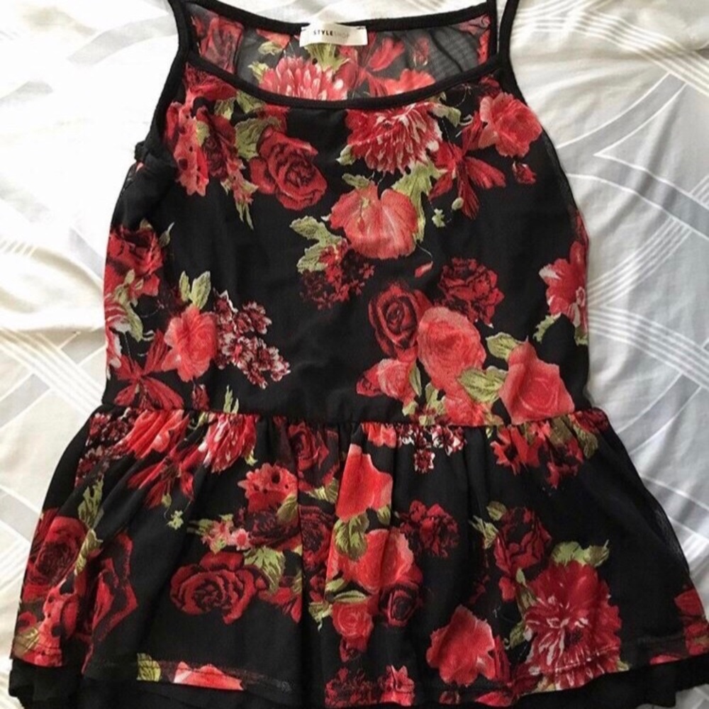 Rose shirt.